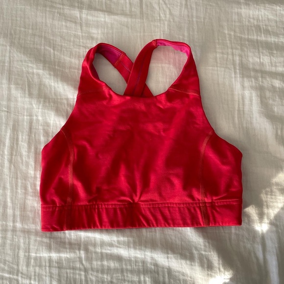 OUTDOOR VOICES cross back sports bra in red. Size XS - Picture 1 of 4